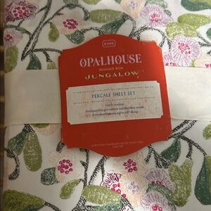 Opalhouse King Jungalow  Autumn Blossom 100% Cotton Percale Sheet Set